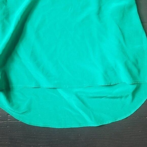 Lavender Brown Green 100% Silk Blouse - Picture 7 of 10